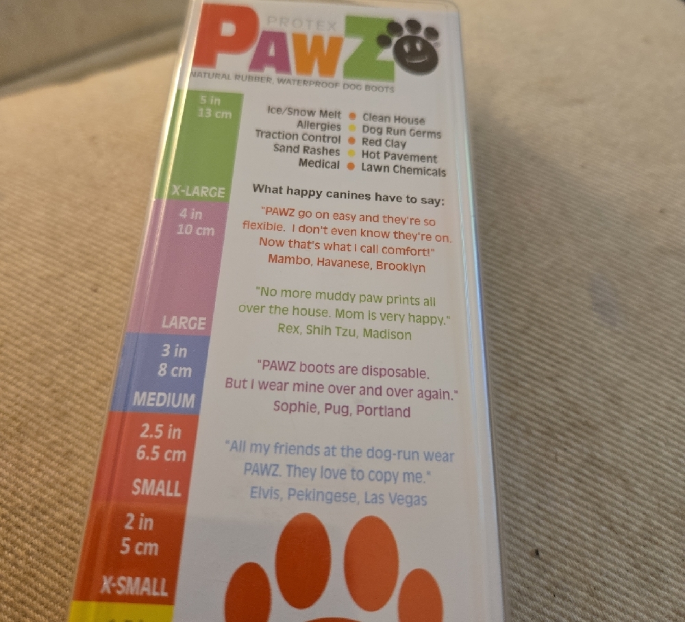 PAWZ Dog Boots in Bright Orange - Picture 3 of 4